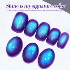 Born Pretty manicured hand in lifestyle setting showcasing dimensional cat eye benefit