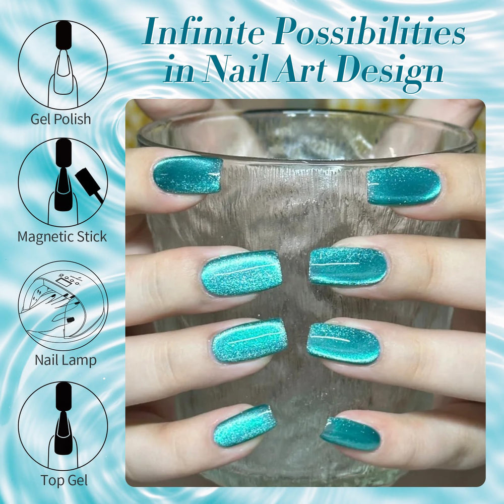 Born Pretty nail art with multiple magnetic stripes for creative possibilities