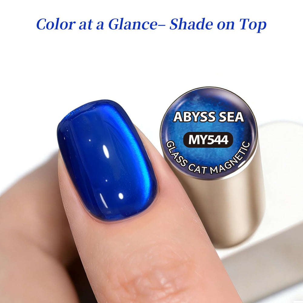 Born Pretty finished manicure displaying shimmering royal blue nails for party-ready benefit