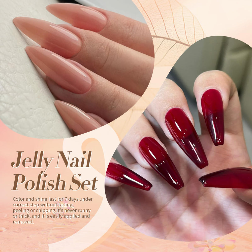 Born Pretty jelly sandwich nail art demonstrating depth and glitter effect