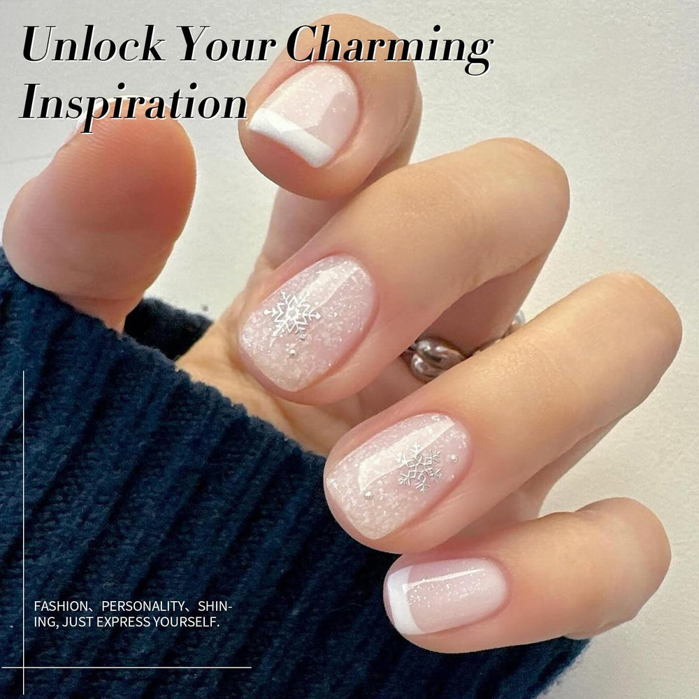 Born Pretty gradient nails illustrating layering and delicate pearly effect