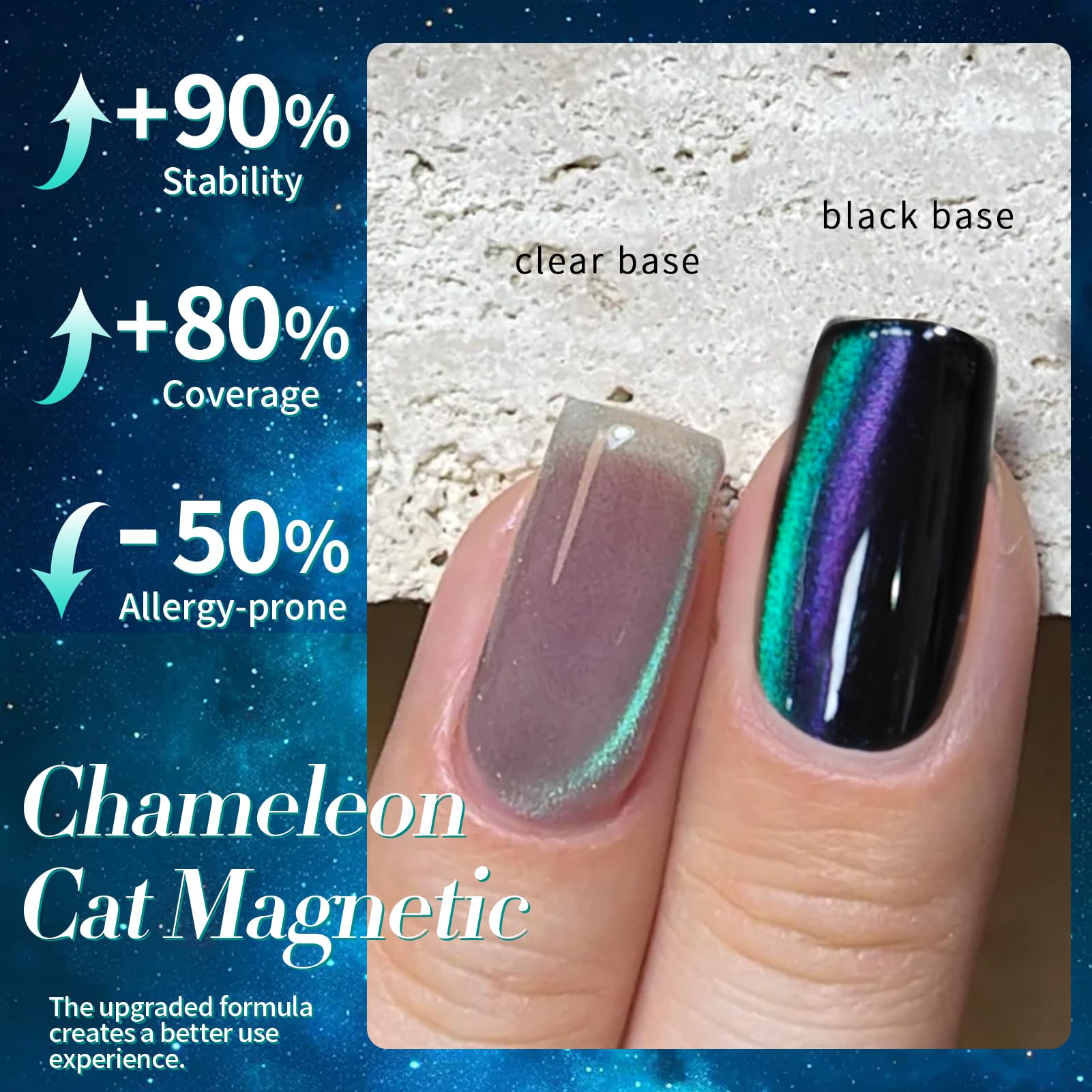 Born Pretty nail in use, wedding look with Sway Sea polish offering elegant shimmering finish