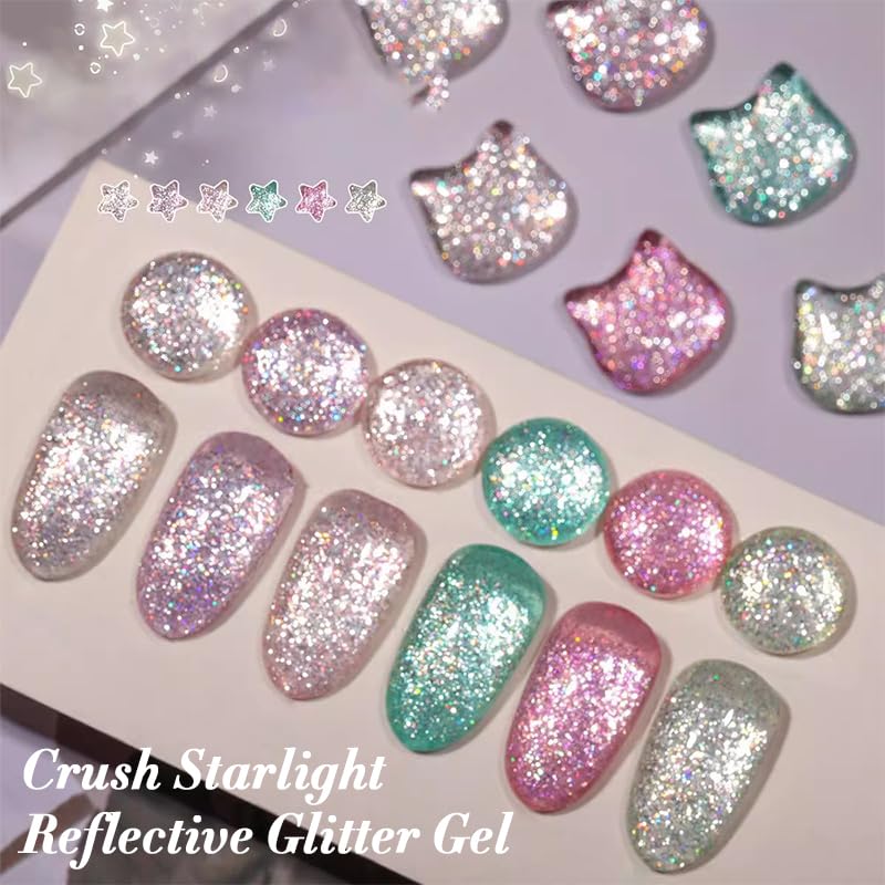 Born Pretty close-up nail swatches showing holographic shift and wearable color preview