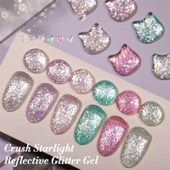 Born Pretty close-up nail swatches showing holographic shift and wearable color preview