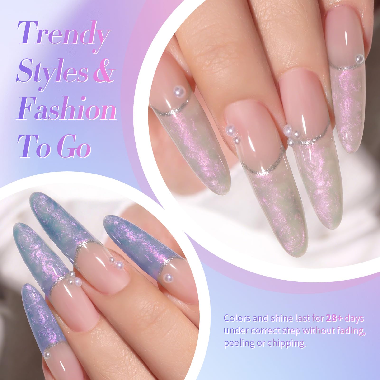 Born Pretty nail swatch palette demonstrating each shade’s shift and layering potential benefit