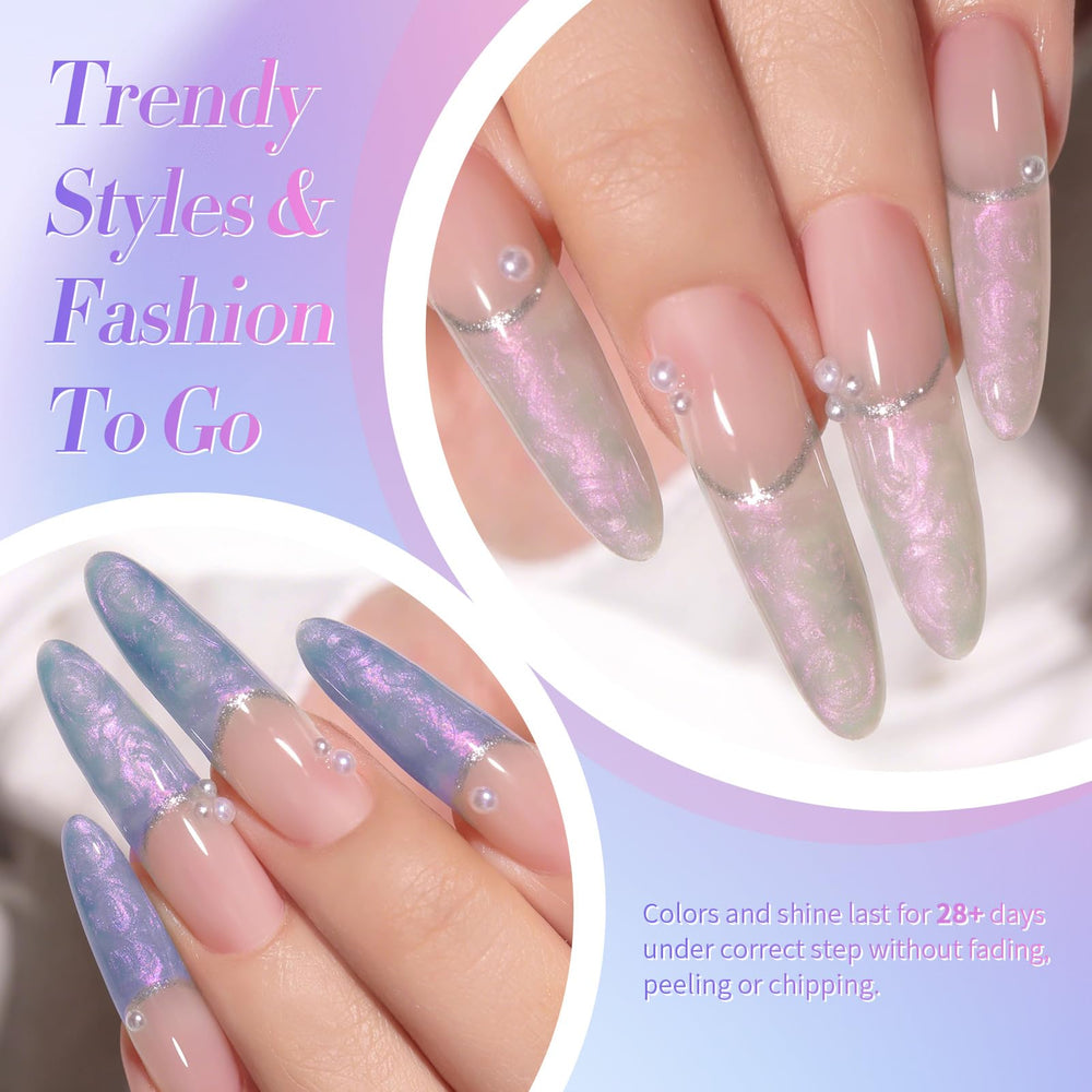 Born Pretty nail swatch palette demonstrating each shade’s shift and layering potential benefit