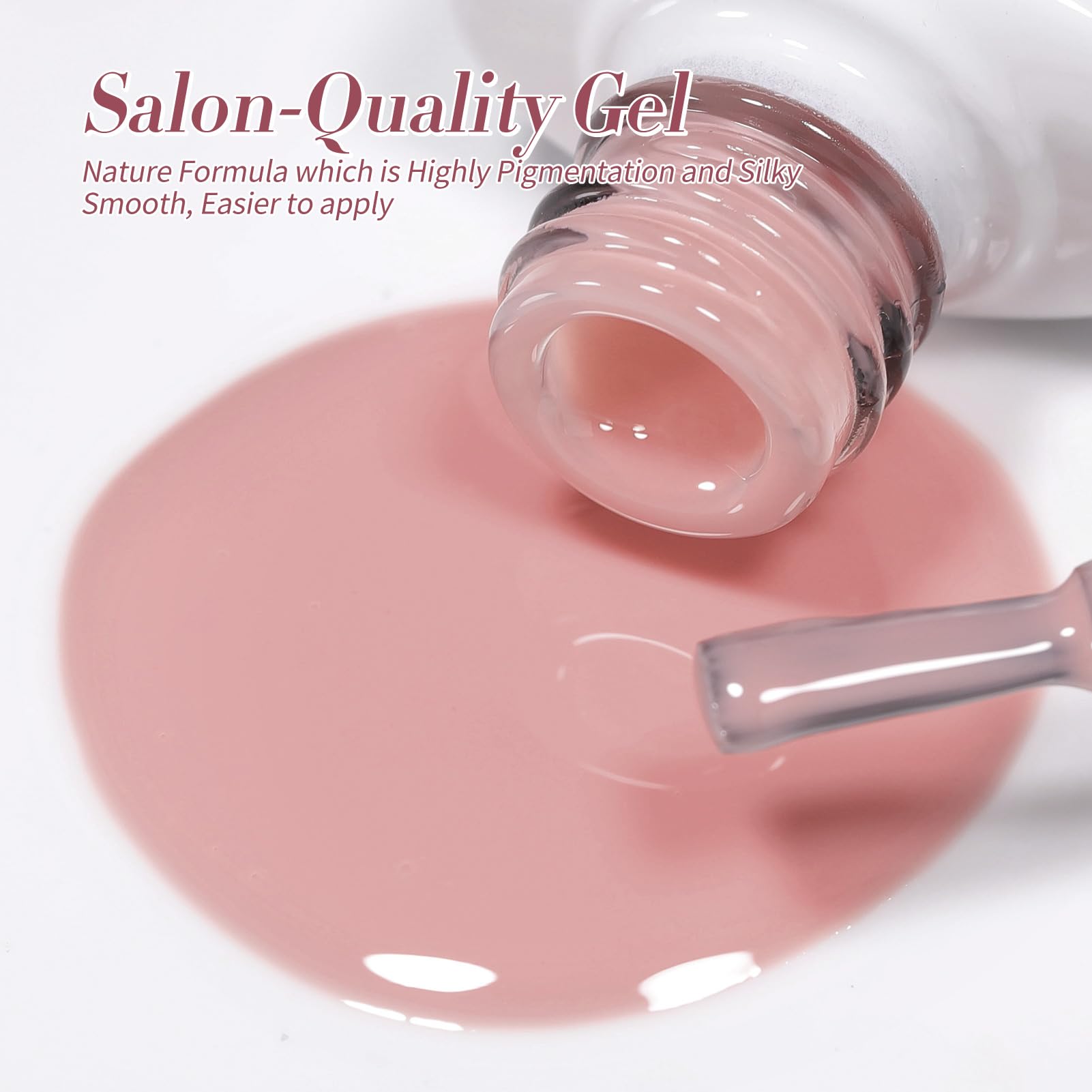Born Pretty nails in use lifestyle shot on model showing soft nude look benefit: wearable elegance