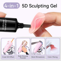 Born Pretty needle applicator close-up delivering controlled gel for detailed designs