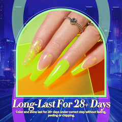 Born Pretty close-up brush stroke of neon polish showing smooth coverage benefit