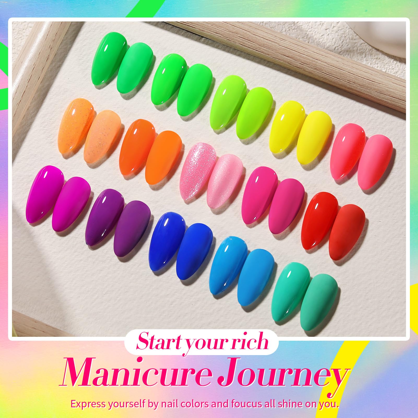 Born Pretty close-up of brush applying neon lacquer demonstrating smooth coverage and precise control