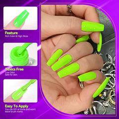 Born Pretty neon polish on fingers in lifestyle shot for eye‑catching manicure inspiration