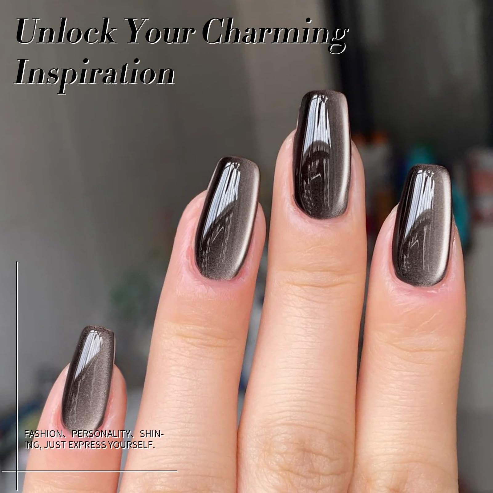 born pretty on nail swatch over dark base showing striking contrast