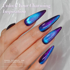 BORN PRETTY nail swatch on fingers showing color and depth benefit