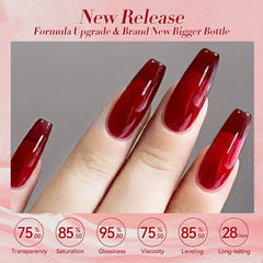 Born Pretty on nail tip swatch demonstrating cured color and wear benefit