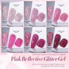 Born Pretty open pots revealing glitter texture and benefit of visible sparkle