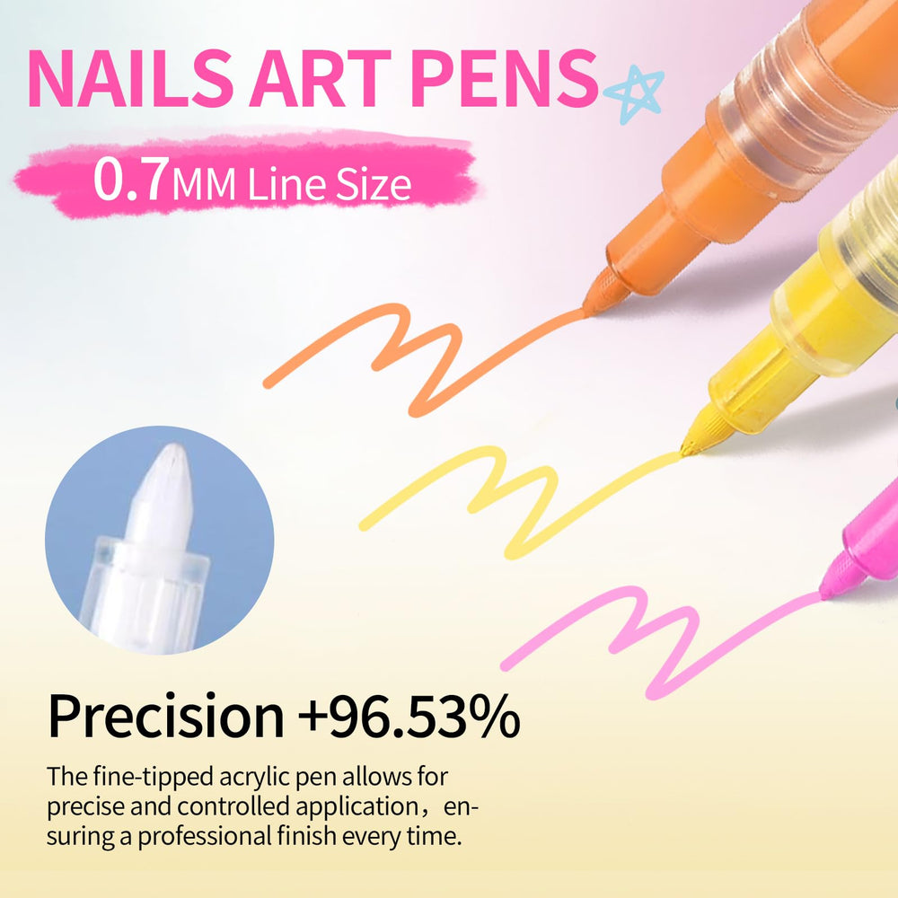 born pretty pens in use drawing a floral nail art for fast application benefit