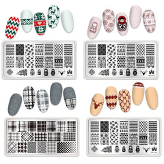 Born Pretty plaid design close-up for precise geometric looks and consistency