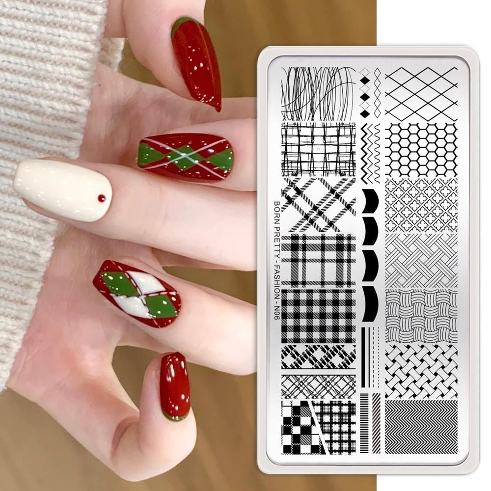 Born Pretty close-up of fine plate engravings for sharp nail transfers