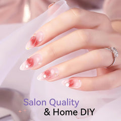 Born Pretty rhinestone adhesion demo with gems secured for durable embellished nails