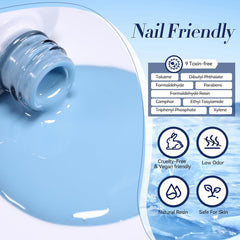 Born Pretty salon technician applying blue gel showing professional finish