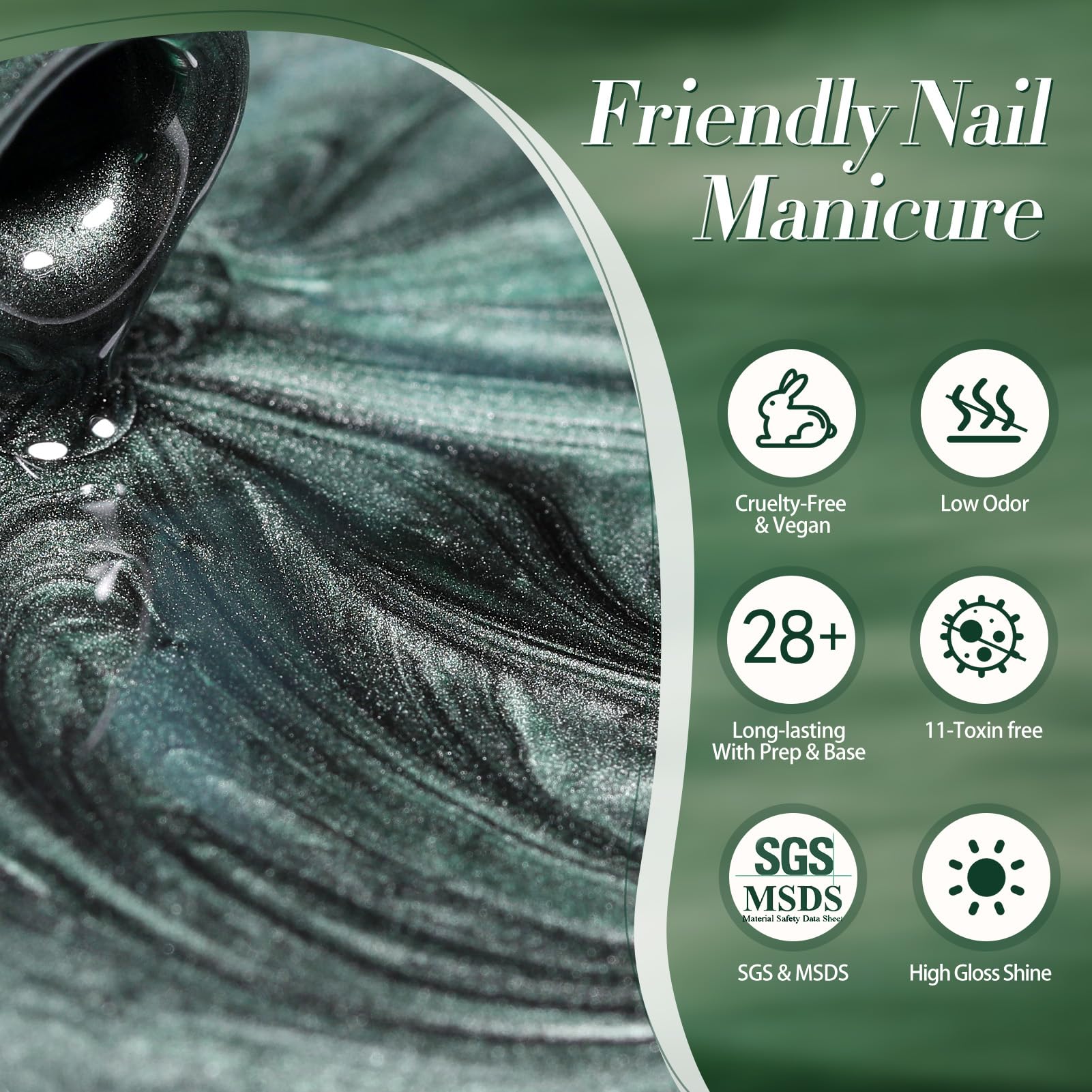 Born Pretty salon manicure scene showing professional use and consistent cured finish