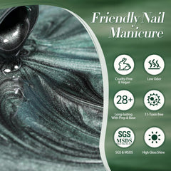 Born Pretty salon manicure scene showing professional use and consistent cured finish