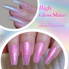 Born Pretty 7ml bottle beside ruler showing compact travel-friendly size