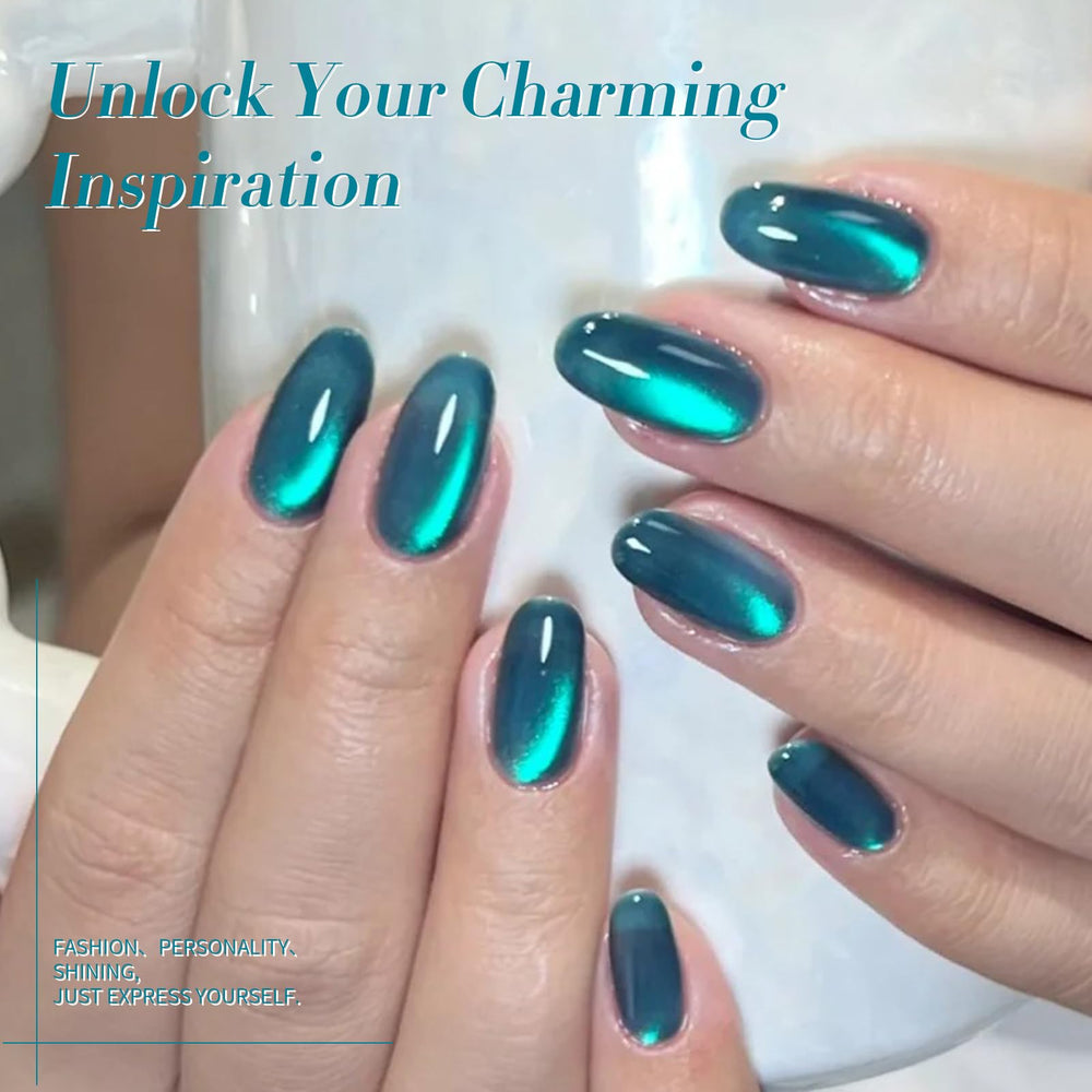 Born Pretty brush stroke of sea blue gel demonstrating smooth application benefit