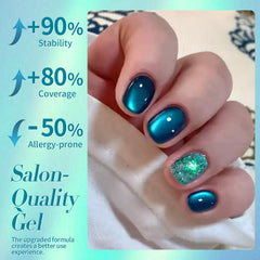 Born Pretty finished nails top view showing holographic shine benefit