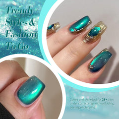 Born Pretty magnet held over wet polish demonstrating easy magnetic alignment
