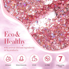 Born Pretty texture close-up highlighting sequin distribution and even coverage