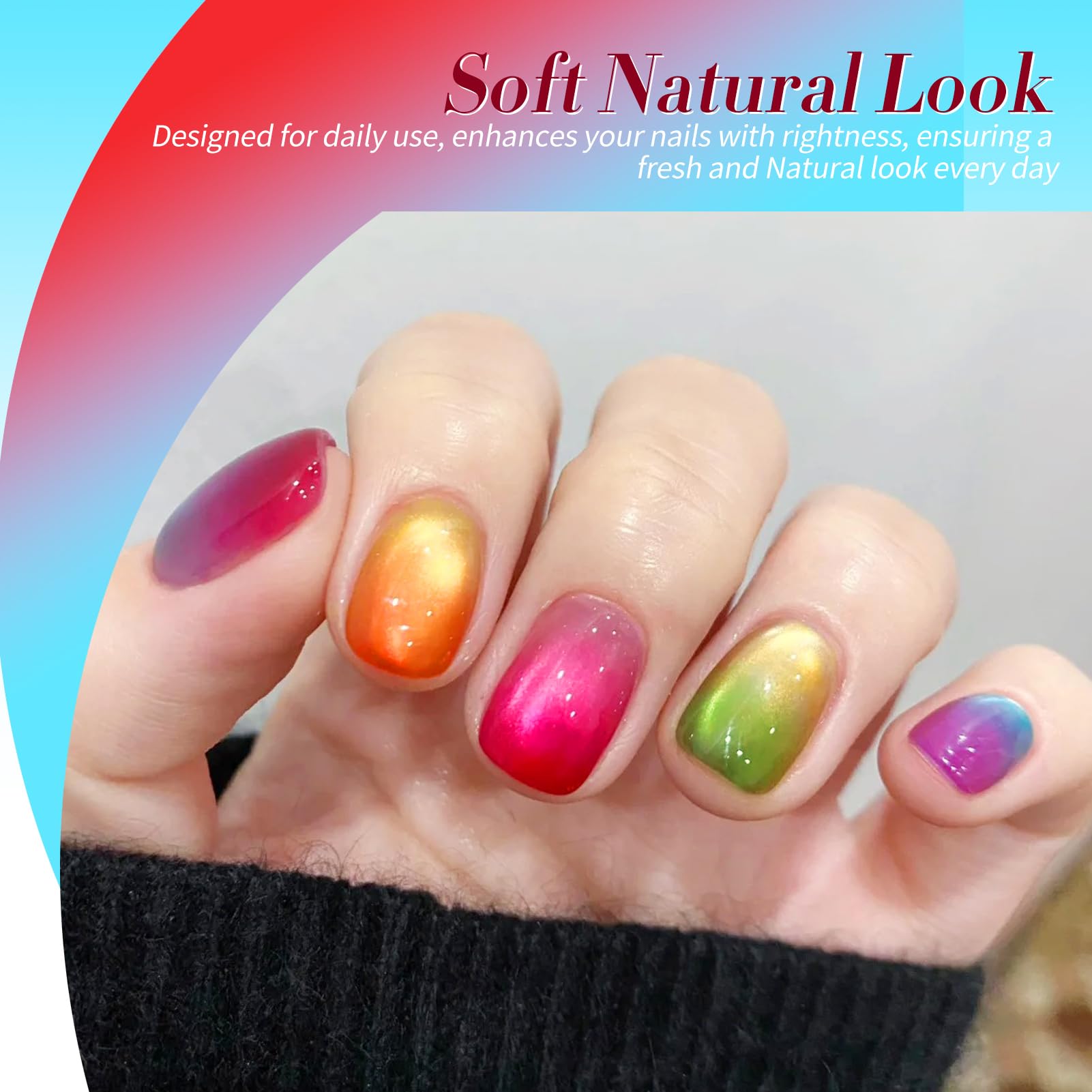 Born Pretty silver magnetic gel bottle highlighting shimmer effect for eye-catching cat-eye designs