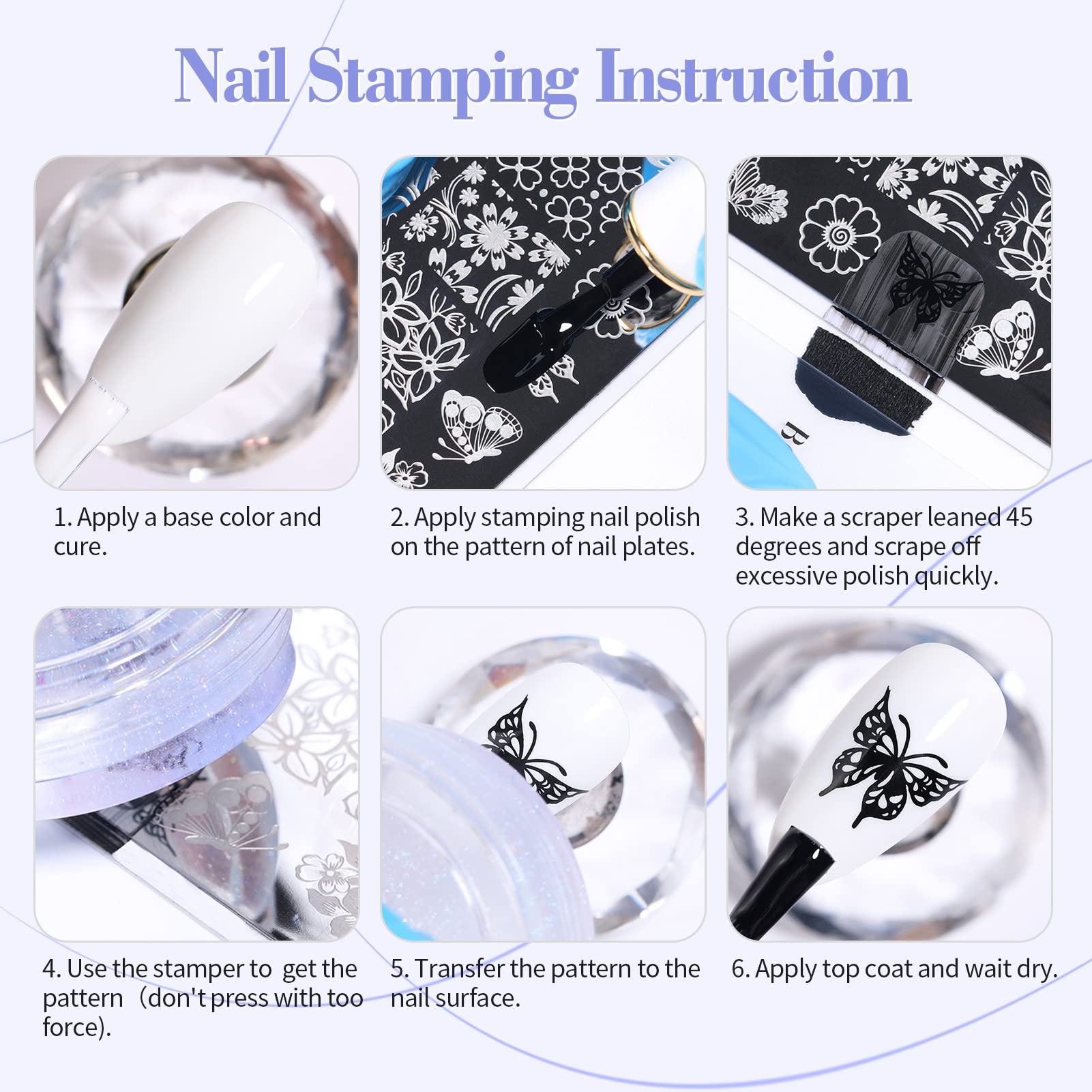 Born Pretty stamper held beside fingers to show scale and suitability for nails