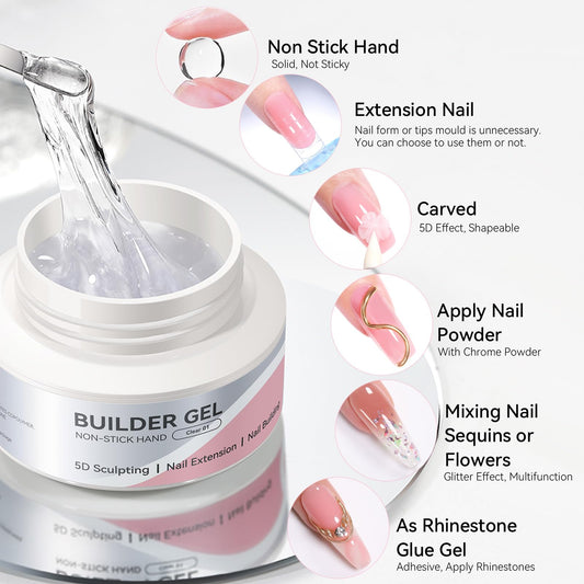 Born Pretty solid builder gel close-up texture showing moldable consistency for shaping
