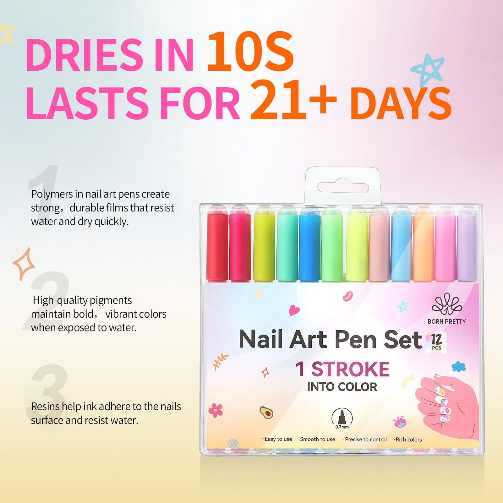 born pretty spring easter manicure lifestyle showing bright nails for seasonal looks