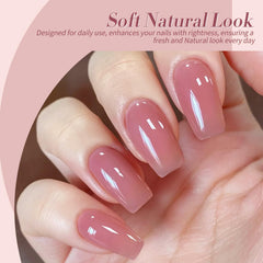 Born Pretty swatch gradient on hand showing layering results benefit: customizable translucency