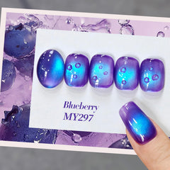 Born Pretty swatches showing indigo to violet gradient for color inspiration benefit