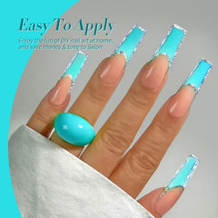 Born Pretty lemon yellow swatch on nail showing sunny tint and buildable coverage benefit