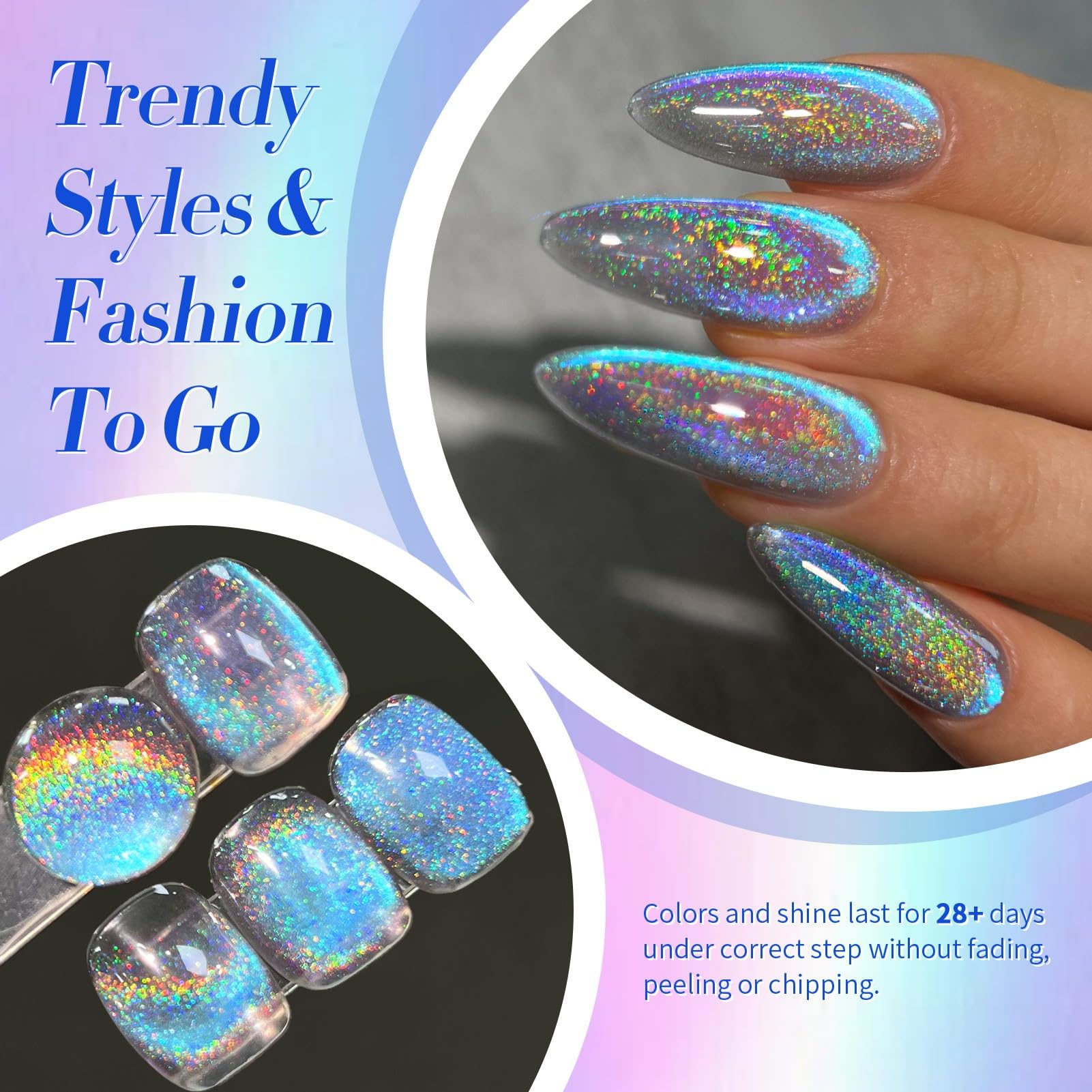 Born Pretty swatch nail fan with multiple strokes illustrating color options