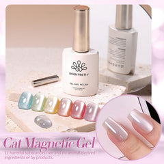 Born Pretty swatch on a natural nail showing long-lasting glossy shine