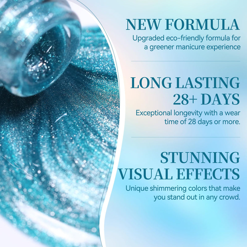 Born Pretty swatch on stick showing buildable translucence and vivid sky-blue finish