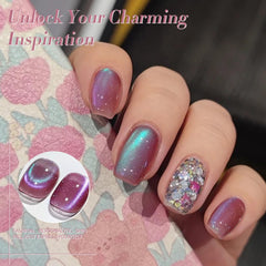 BORN PRETTY single nail swatch showing blue to purple color shift for dramatic look