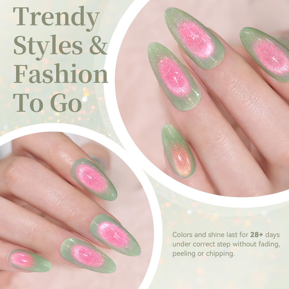 Born Pretty color swatch strip showing green pink guava shades for easy selection