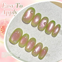 Born Pretty color swatches on sticks showing guava green-pink tones