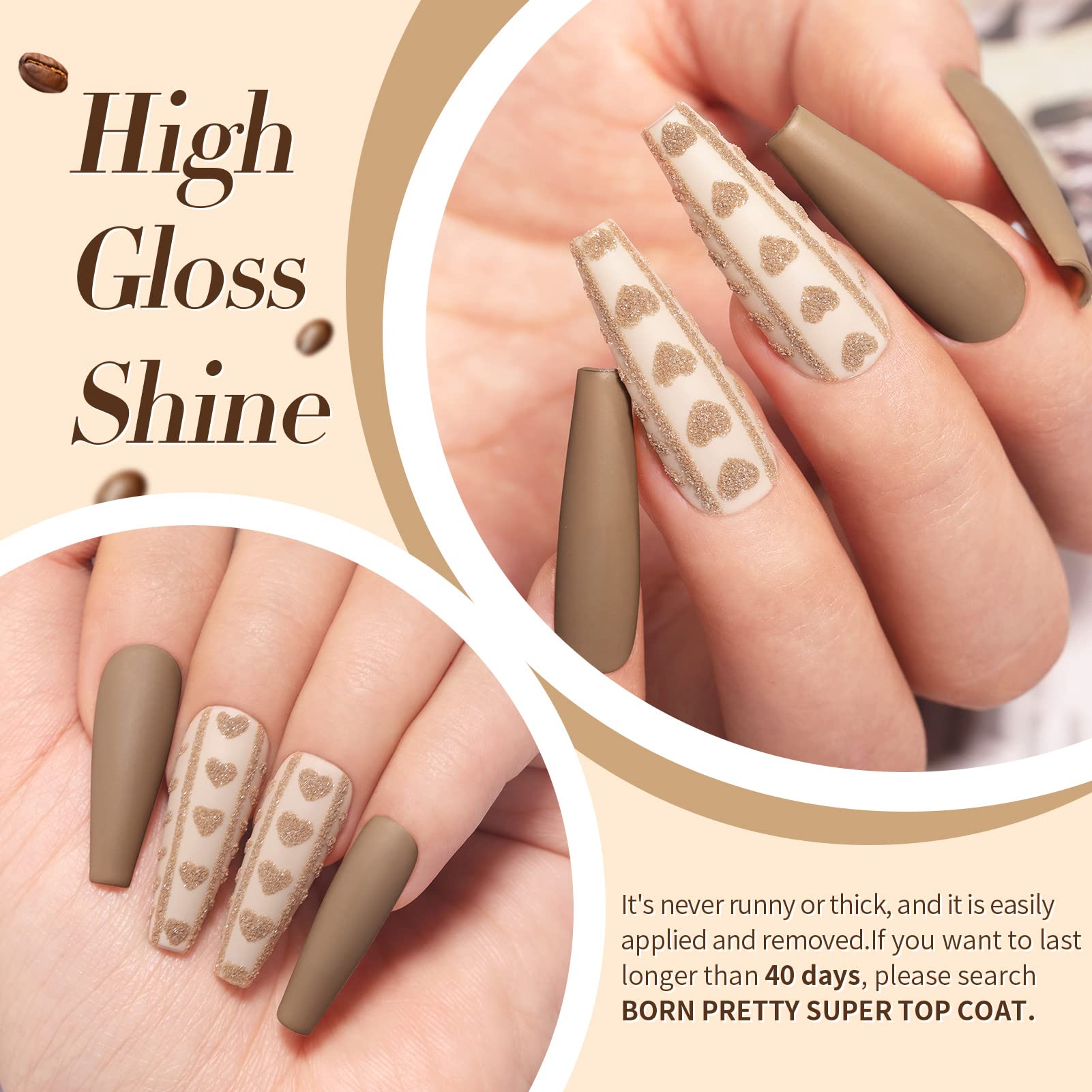Born Pretty texture brush stroke revealing smooth consistency for even coverage