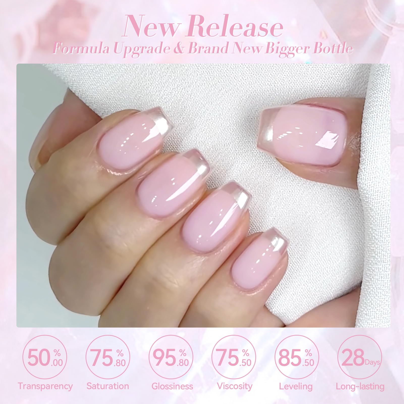 Born Pretty gel texture close-up highlighting glossy finish and smooth application benefit