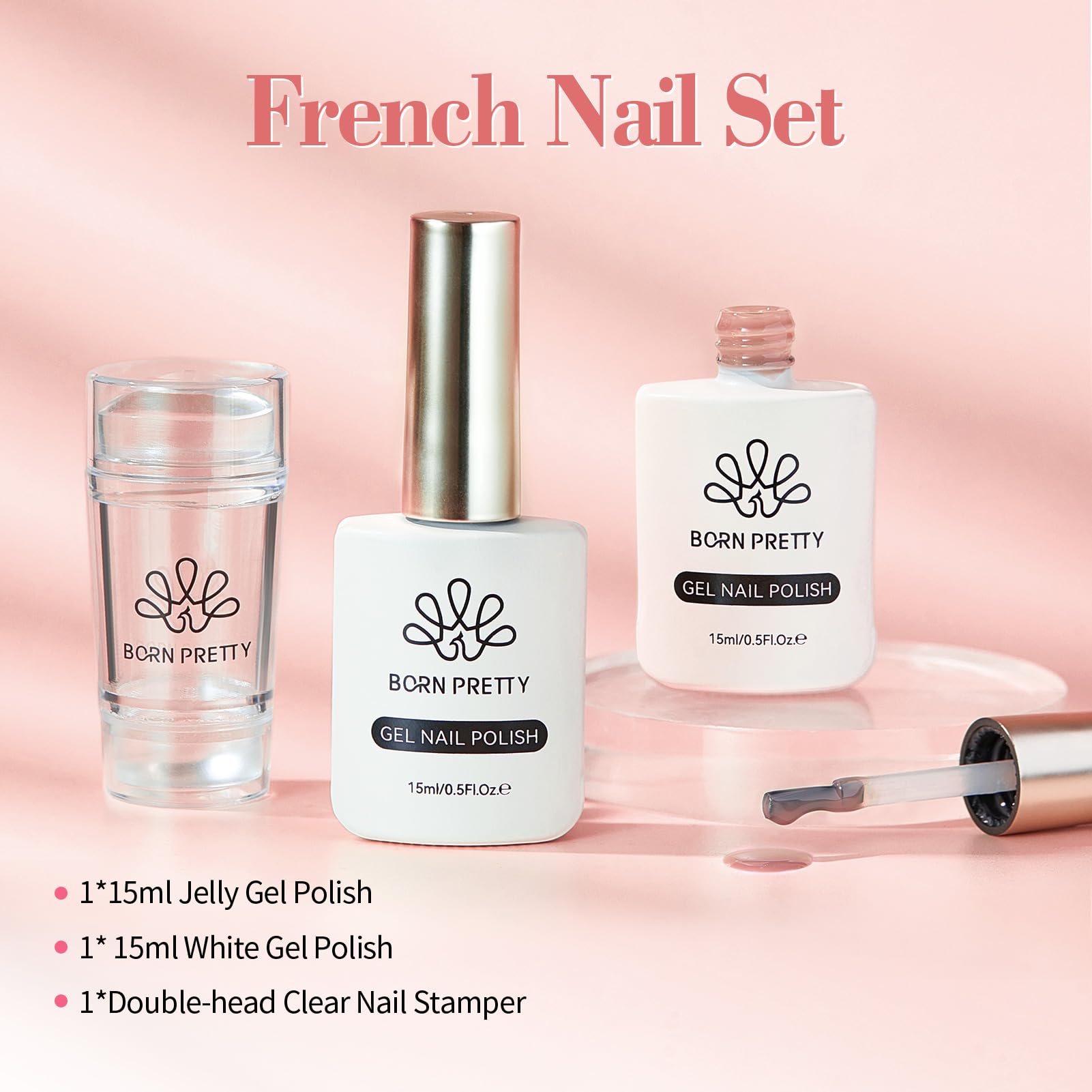 Born Pretty jelly gel texture swipe showing smooth application and coverage