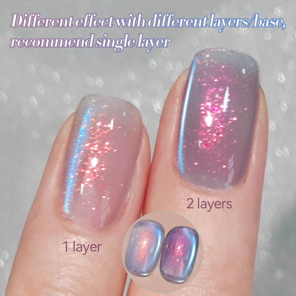 BORN PRETTY glitter particles texture close-up benefit: reveals holographic sparkle