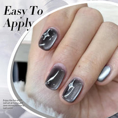 BORN PRETTY texture on nail showing silky ceramic-like glossy finish