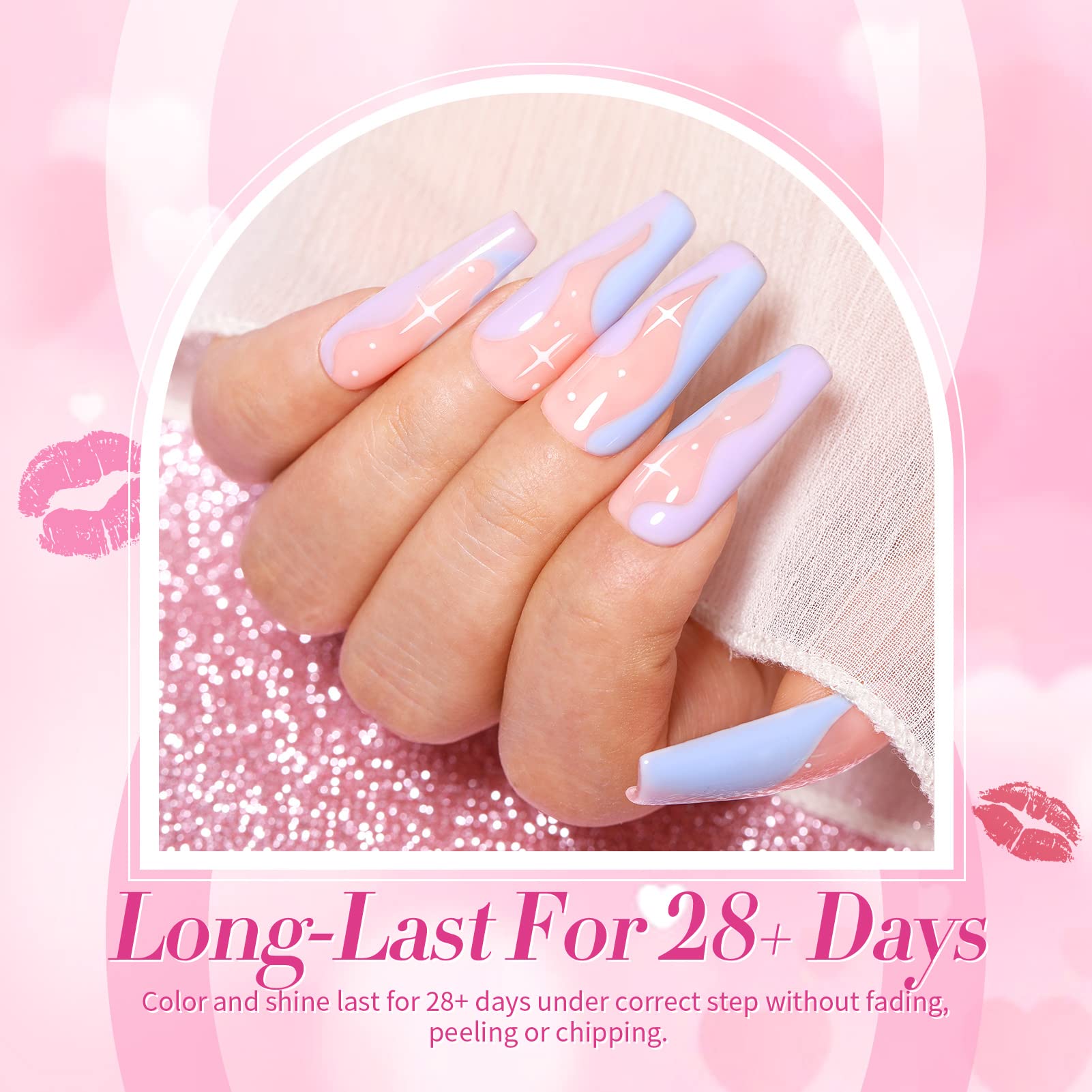 Born Pretty texture stroke lilac swatch benefit: opaque pigment demonstration
